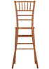 Chestnut with Brushed Wood Look Resin Steel Skeleton™ Chiavari Barstool