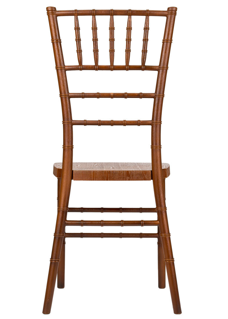 Chestnut WoodGrain Resin Steel Skeleton Chiavari Chair CCRCB-STEEL-AX-T