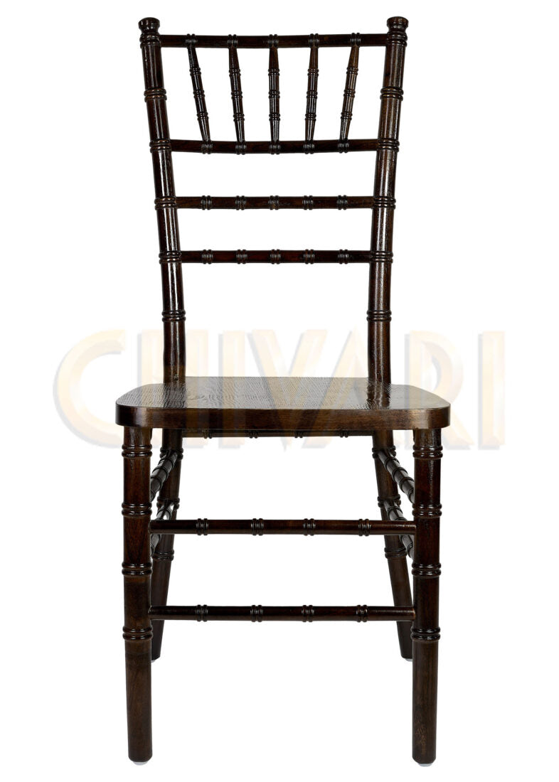 Espresso (Coffee) ToughWood Chiavari Chair Front CCWFE-ZG-T