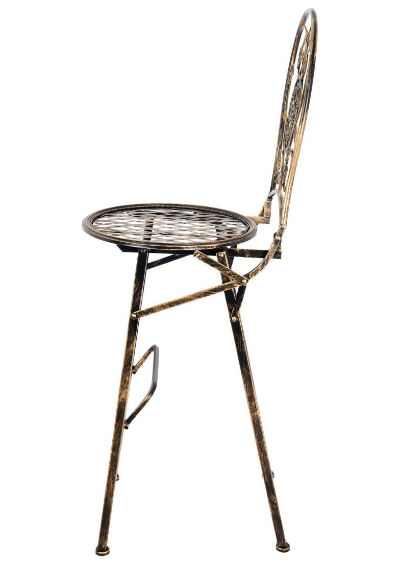 Vintage Copper/Gold Barcelona Bistro Barstool with Round Seat and Back (Per Chair Price Shown – Sold only in Quantities of 2)