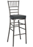 Metallic Silver Onyx Resin Steel Skeleton™ Chiavari Barstool