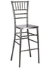 Metallic Silver Onyx Resin Steel Skeleton™ Chiavari Barstool