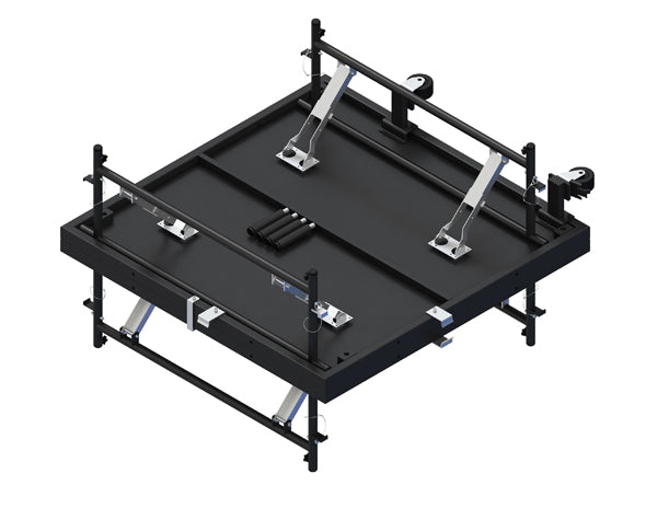 Staging 101 FSFPC1 and FSFW 4ft x 8ft 8in 16in or 24in height adjustable folding stage in carpet finish FSFPC1