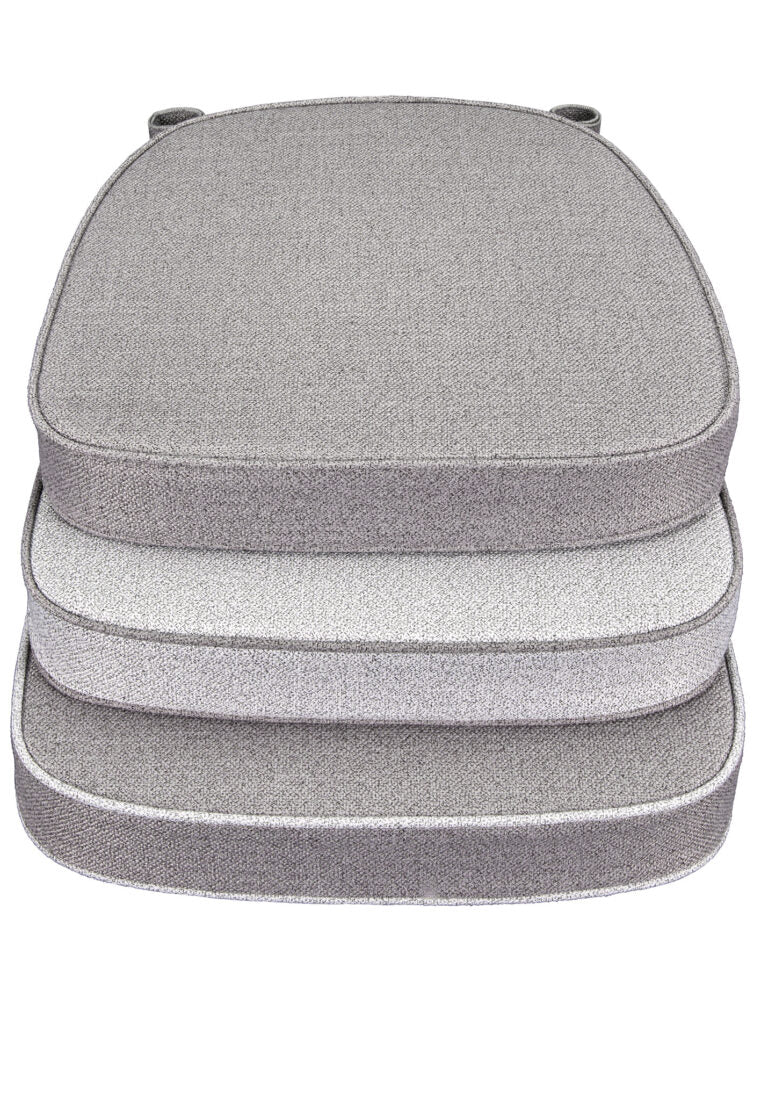 Gray with Gray Piping 2.5" Thick Chair Cushion - World's Best Cushions