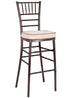 Fruitwood with Brushed Wood Resin Steel Skeleton™ Chiavari Barstool