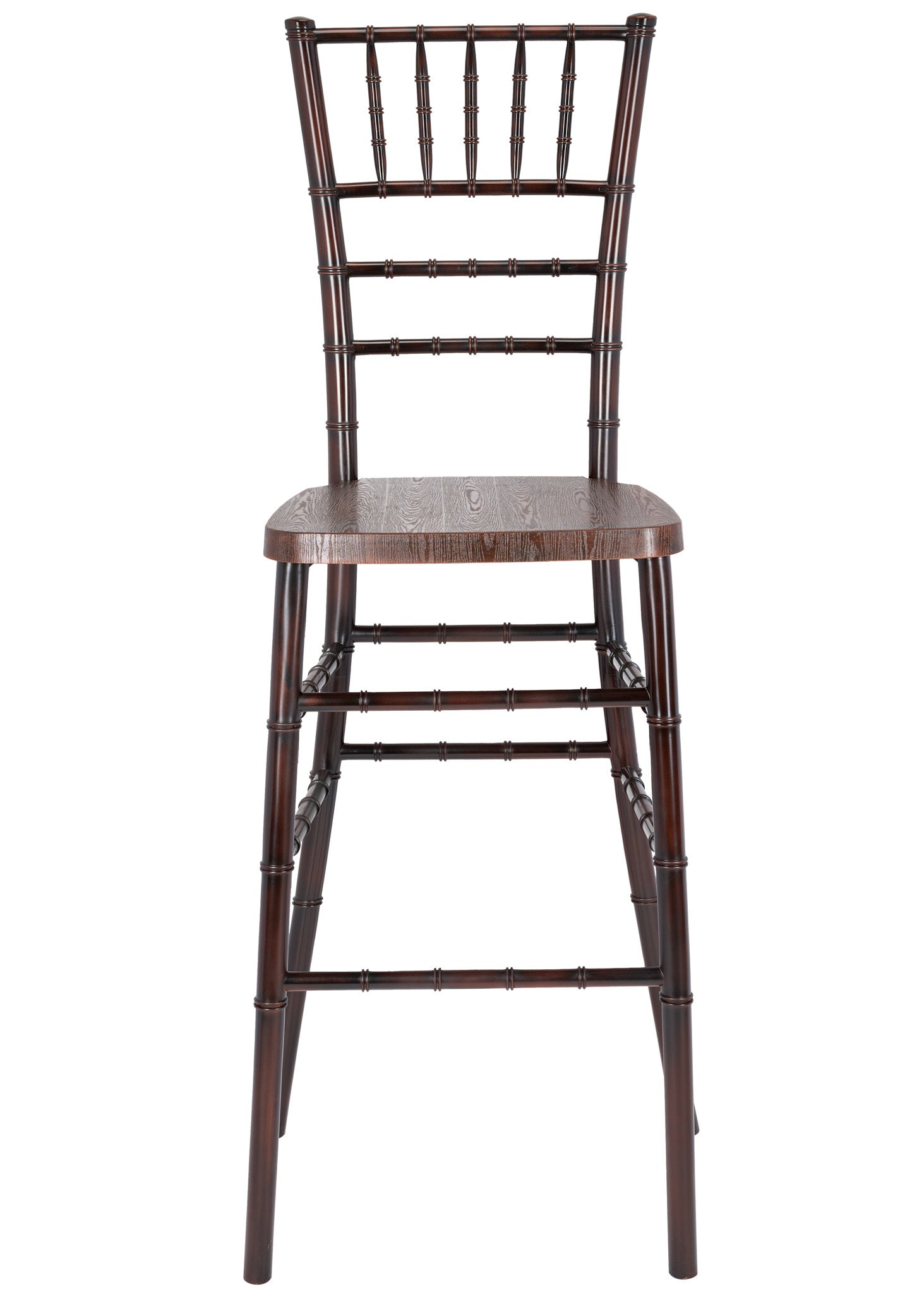 Fruitwood with Brushed Wood Resin Steel Skeleton™ Chiavari Barstool