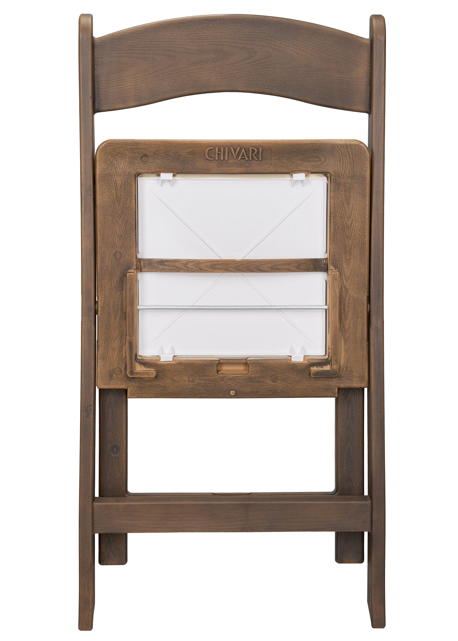 Fruitwood WoodGrain™ Resin Folding Chair with Ivory Seat (Per Chair Price Shown - Sold only in Quantities of 4)