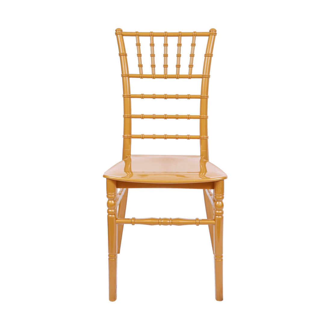 Gold BasicResin Chiavari Chair by Chivari CCPG-V22-SG-T Chair Front