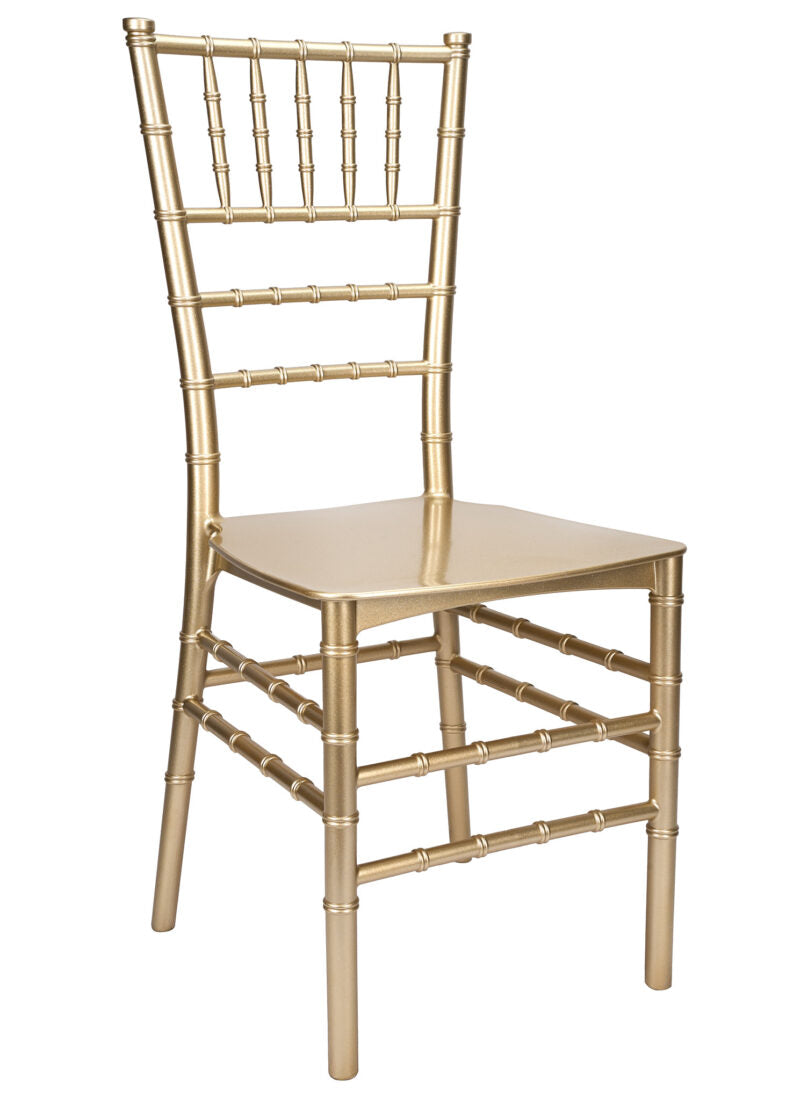 Sparkling Glitter Gold Champagne Resin Thin-Seat Chiavari Chair by Chivari CCRCHGSP-MONO-THIN-AX-T