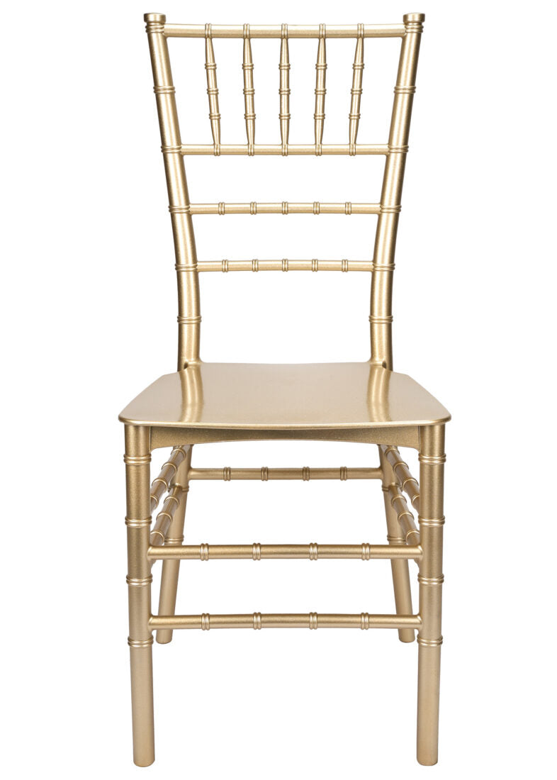 Sparkling Glitter Gold Champagne Resin Thin-Seat Chiavari Chair by Chivari CCRCHGSP-MONO-THIN-AX-T