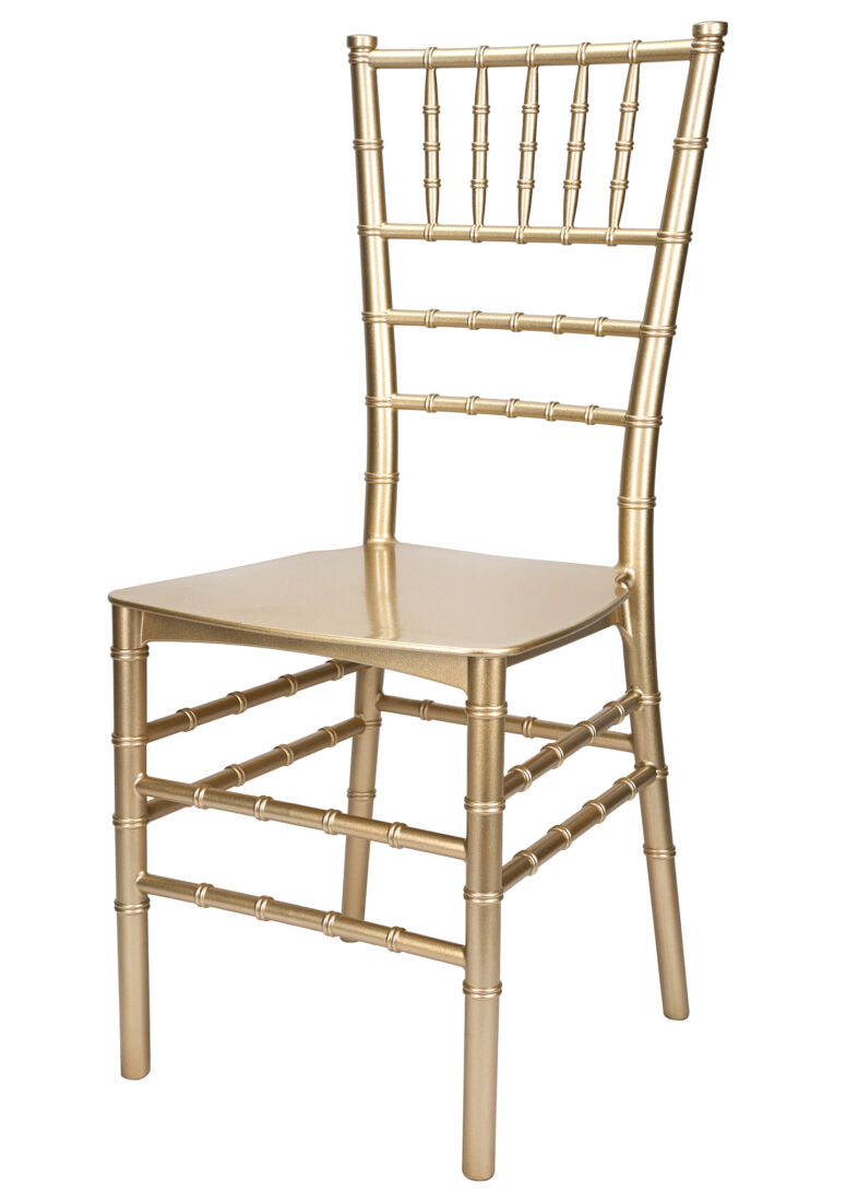 Sparkling Glitter Gold Champagne Resin Thin-Seat Chiavari Chair by Chivari CCRCHGSP-MONO-THIN-AX-T