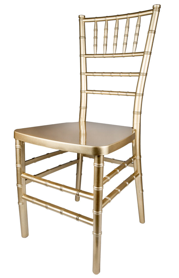 Gold ToughResin Monoframe Unassembled Chiavari Chair (Per Chair Price Shown – Sold only in Quantities of 4)