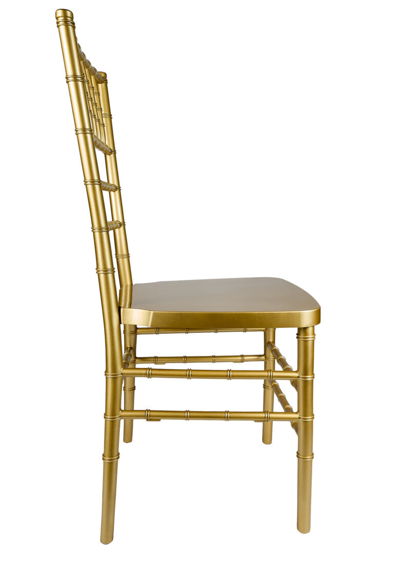 Gold Resin Steel Skeleton Chiavari Chair by Chivari Right CCRG-STEEL-AX-T