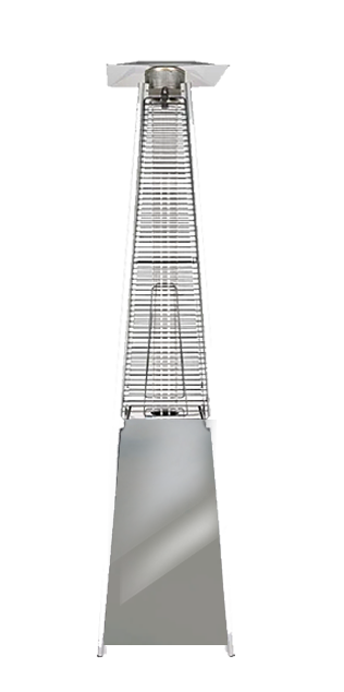 Gray Propane Pyramid Patio Heater 43000 BTU with Cover