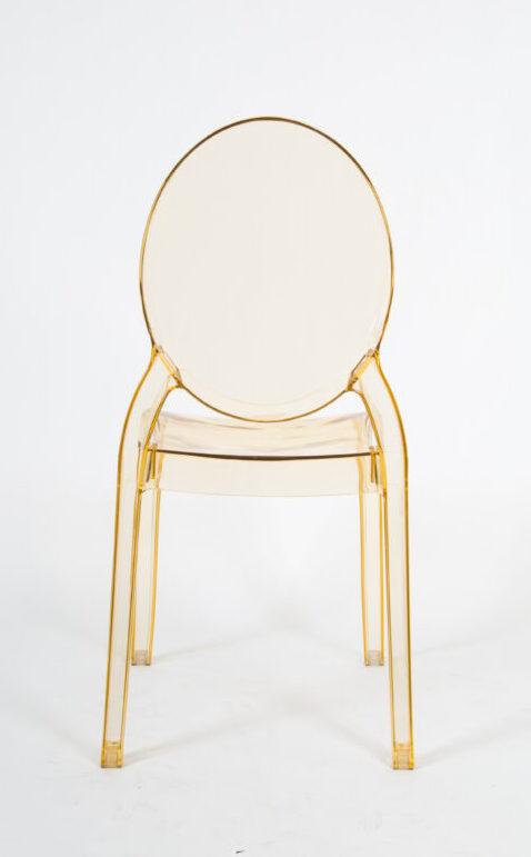 Gold Resin Oval Back Sophia Ghost Chair CGSRG-ZG-T