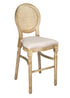 Louis Pop Barstool with Rattan Back by Chivari BLPWANTIQ-FR-ZG-T