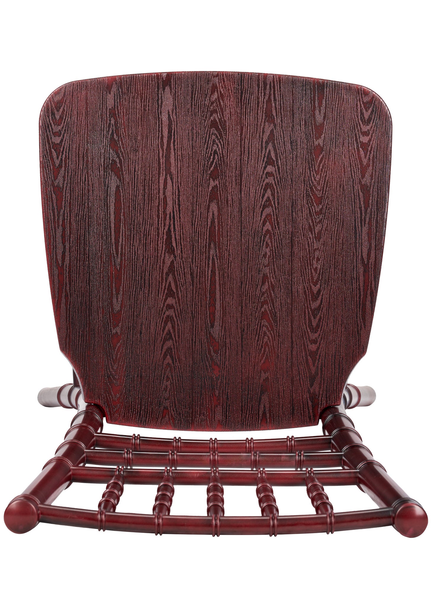 Mahogany with Brushed Wood Look Resin Steel Skeleton™ Chiavari Barstool