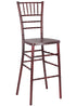 Mahogany with Brushed Wood Look Resin Steel Skeleton™ Chiavari Barstool