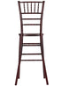 Mahogany with Brushed Wood Look Resin Steel Skeleton™ Chiavari Barstool