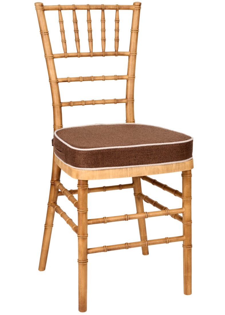 Natural with Brushed Wood Look Resin Steel Skeleton™ Chiavari Chair