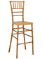 Natural with Brushed Wood Look Resin Steel Skeleton™ Chiavari Barstool