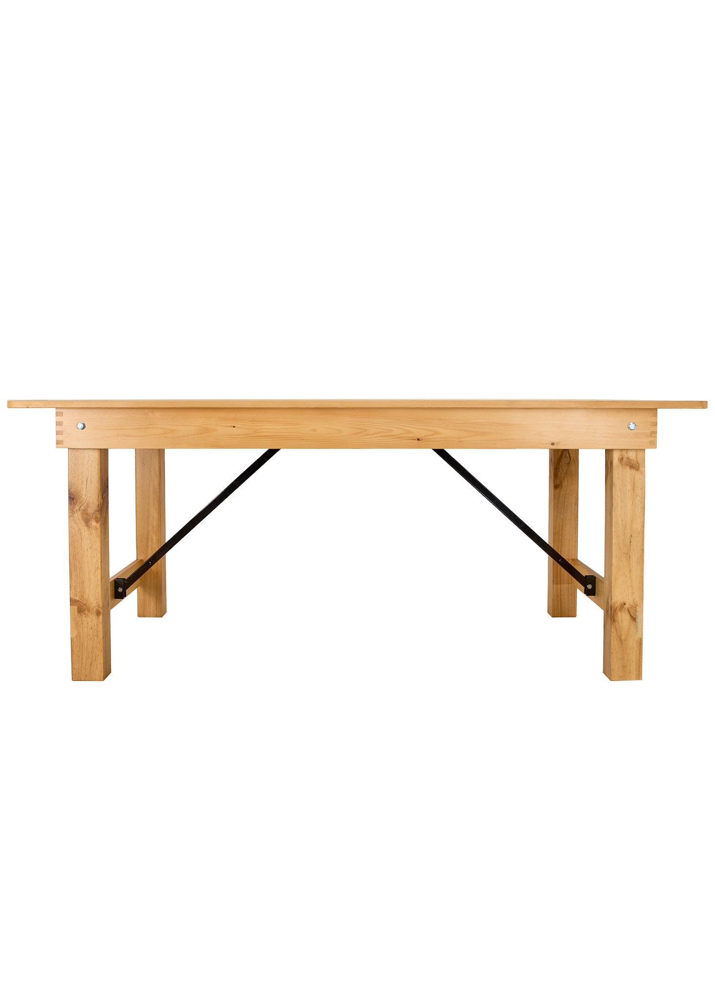 6 Foot (72" x 40") Natural Straight Leg Rectangle Wood Farmhouse Table