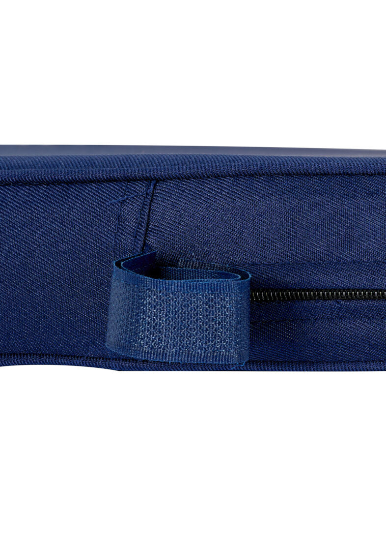 Navy Blue Velcro Strap 2” Thick Cushion for Standard Cross Back Style Seat