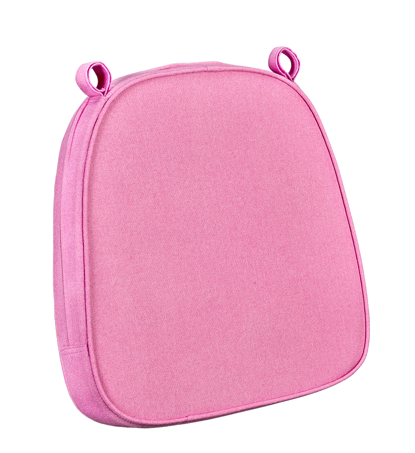 Pink with Pink Piping 2.5" Thick Chair Cushion - World's Best Cushions