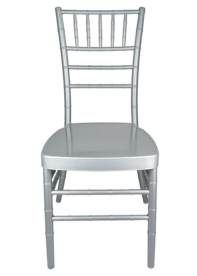 Silver Aluminum Chiavari Chair Front CCAS-AX-T