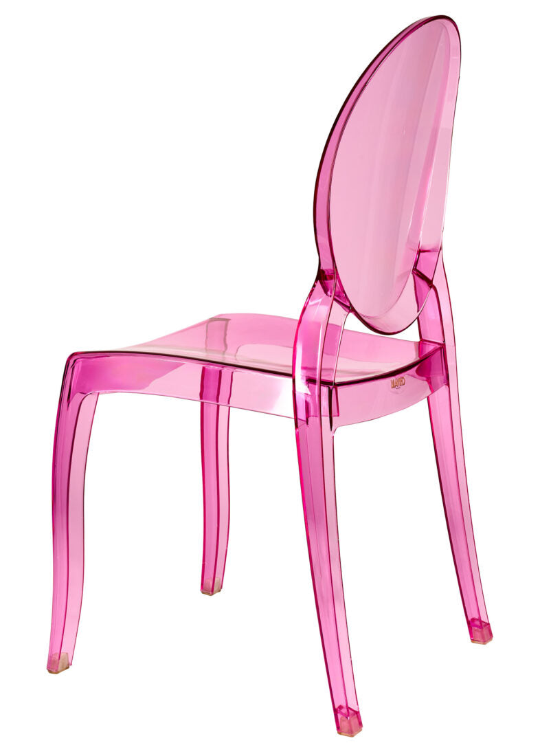 Fuchsia Clear Resin Oval Back Sophia Ghost Chair CGSRFU-ZG-T