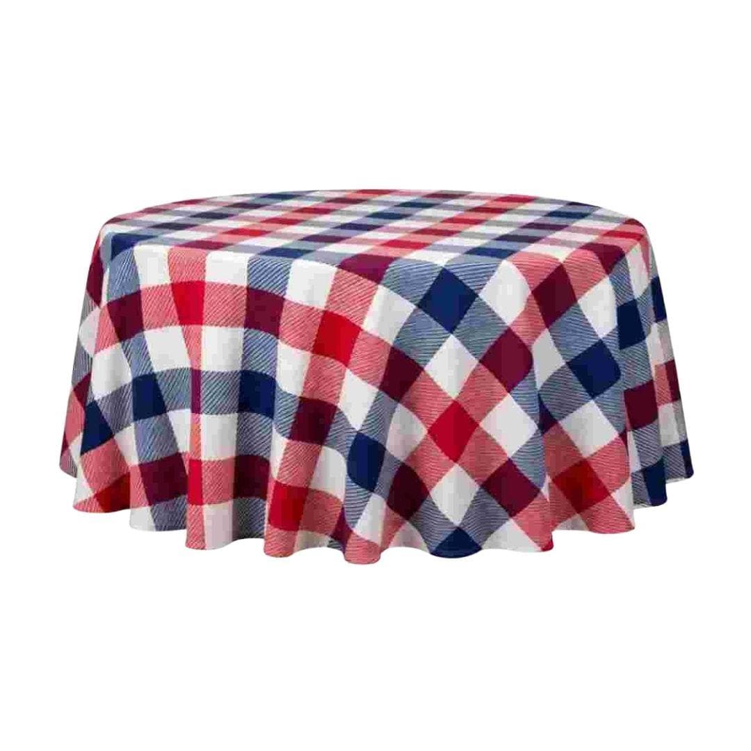 Chivari 120" Round Tablecloth Oxford Colonial Homestead Multi CD01 TBC-60CD01