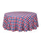 Chivari 132" Round Tablecloth Oxford Colonial Homestead Multi CD10 TBC-72CD10