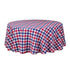 Chivari 132" Round Tablecloth Oxford Colonial Homestead Multi CD10 TBC-72CD10