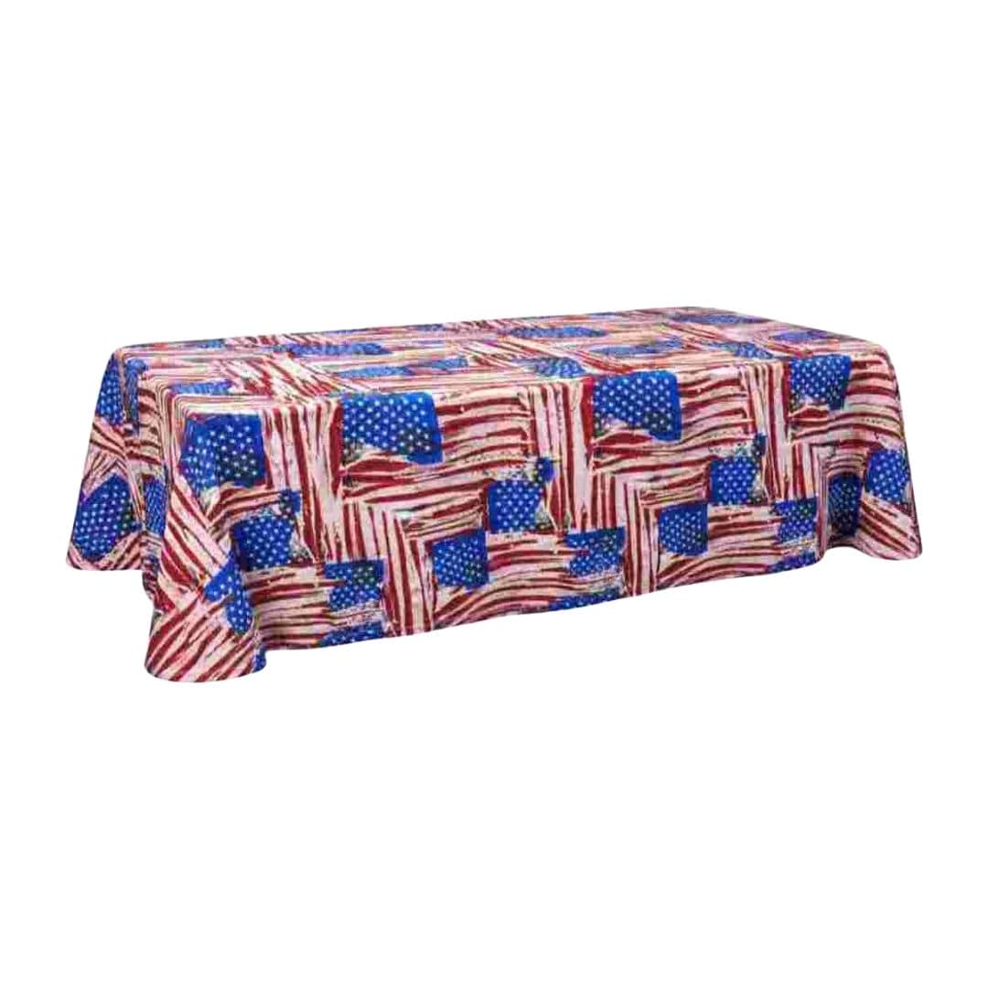 Chivari 90" x 132" Rectangle Tablecloth Polyester Voile Americana TBC-72X30AA00