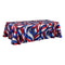 Chivari 90" x 132" Rectangle Tablecloth Lamour Matte Satin Patriotic Ribbon TBC-72X30PN01