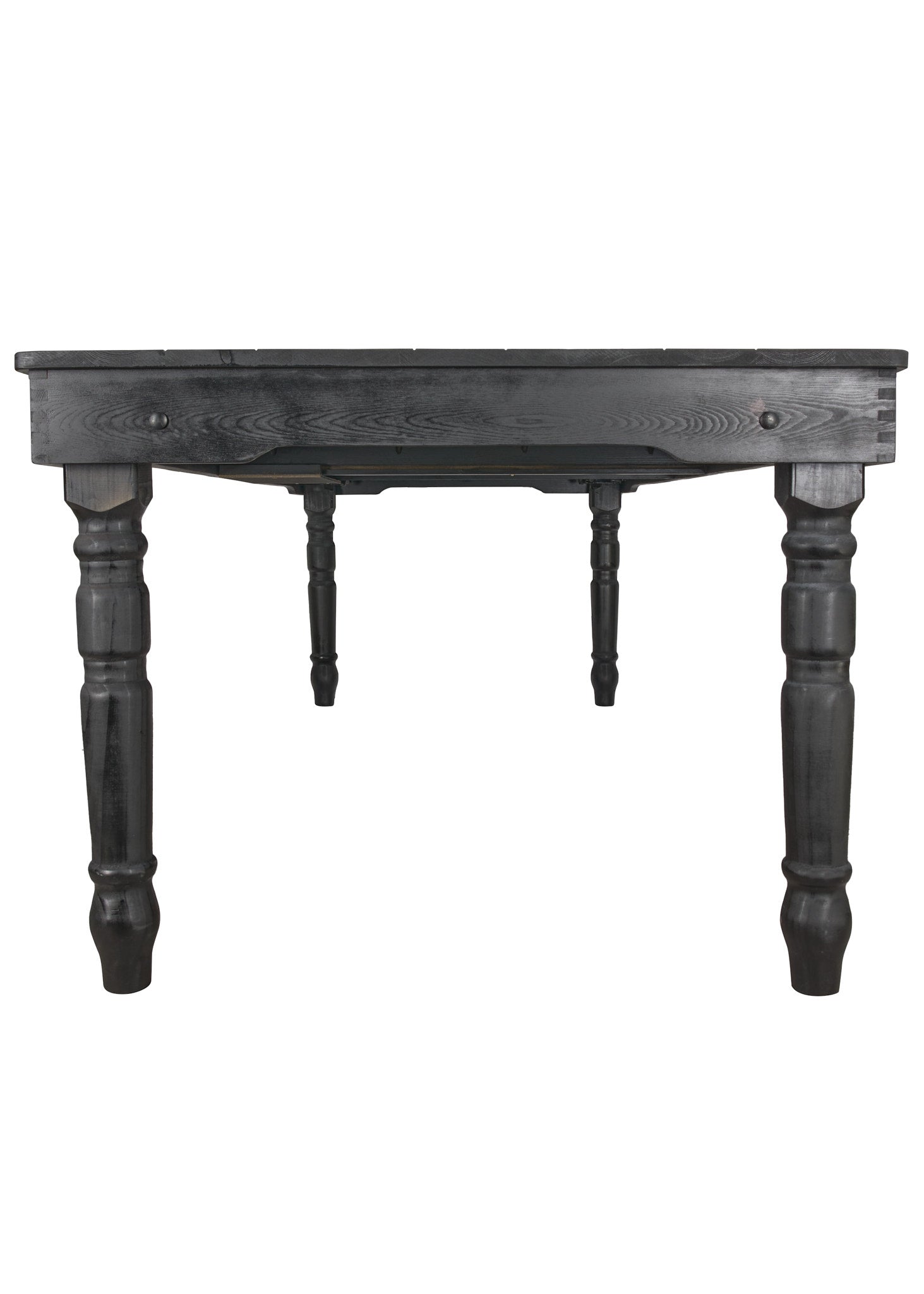 Black 8 Foot (96″ x 40″) Fluted Leg Rectangle Farmhouse Table