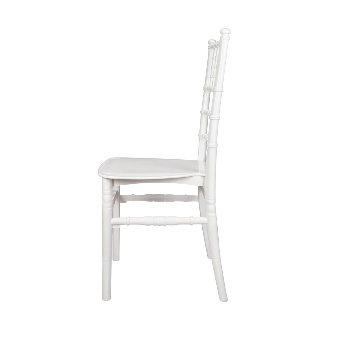 White BasicResin Chiavari Chair CCPW-SG-T