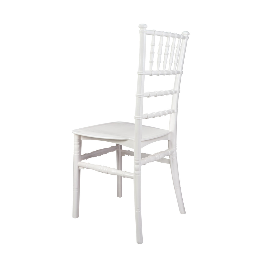 White BasicResin Chiavari Chair CCPW-SG-T