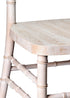 White Distressed with Brushed Wood Look Resin Steel Skeleton™ Chiavari Chair