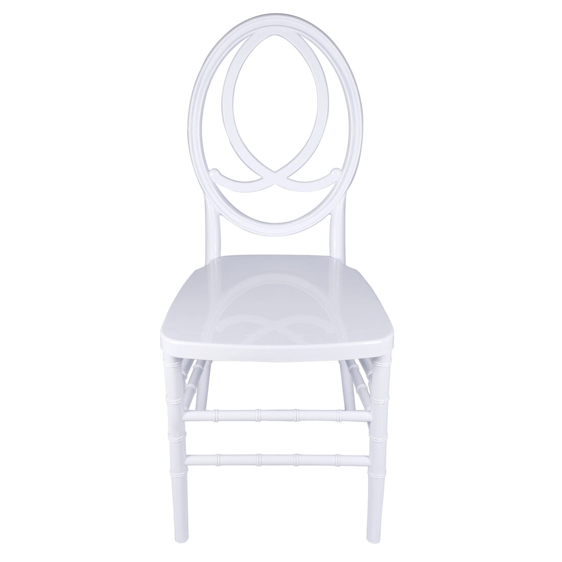 White Infinity Chair Front CIRW-ZG-T