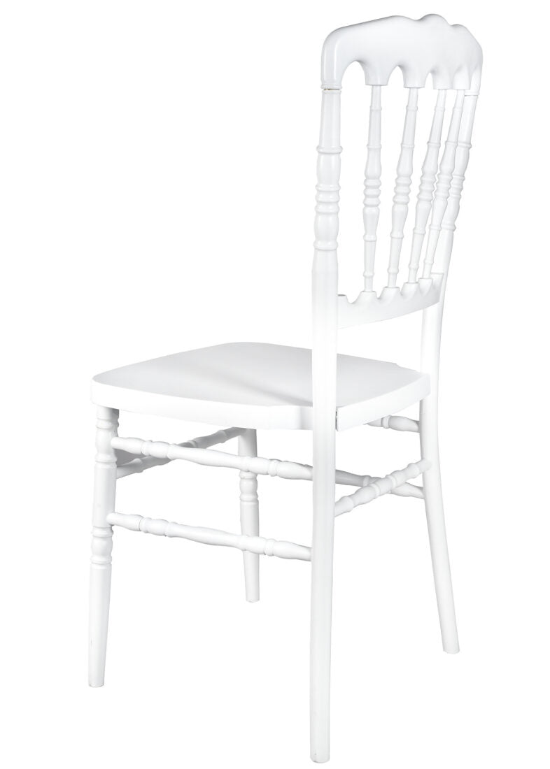 White Steel Skeleton Resin Napoleon Chair CNRW-STEEL-CX-T