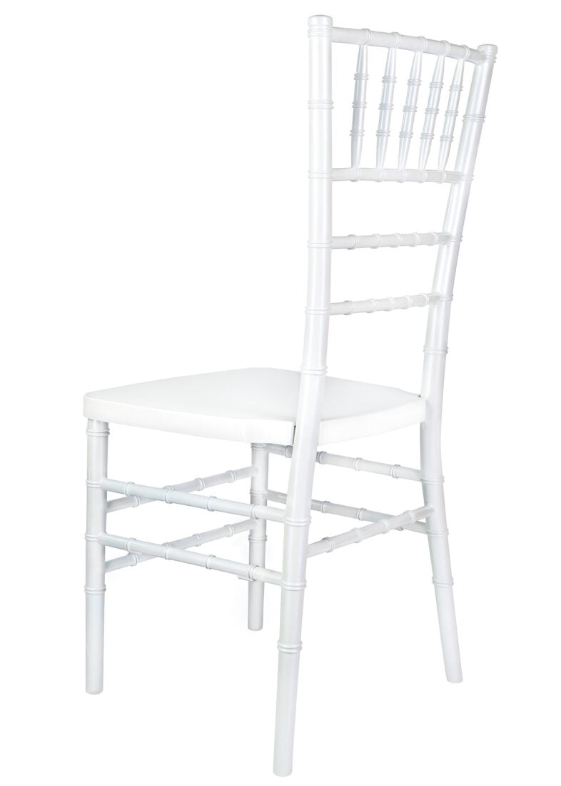 Sparkling Pearl White Resin Steel Skeleton Chiavari Chair CCRPWSP-STEEL-AX-T