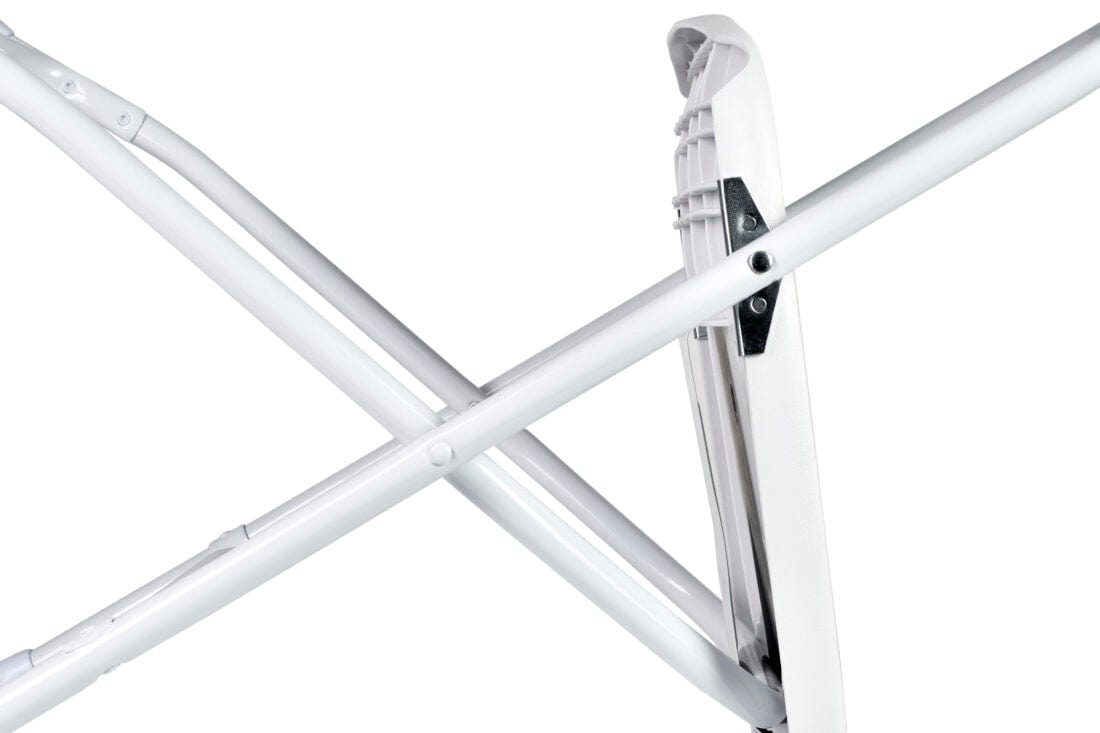Chivari White SuperResin™ Folding Chair CFRW-AX-T