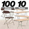 Chivari 100 Pack Brown Plastic Folding Chair and 10 96" (8 Foot) Rectangular Plywood Banquet Table CFPBR-100PLY96-KT