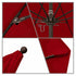 California Umbrellas Jockey Red 9' Patio Umbrella Bronze Pole, Sunbrella Canopy CAL-ALTO908117-5403