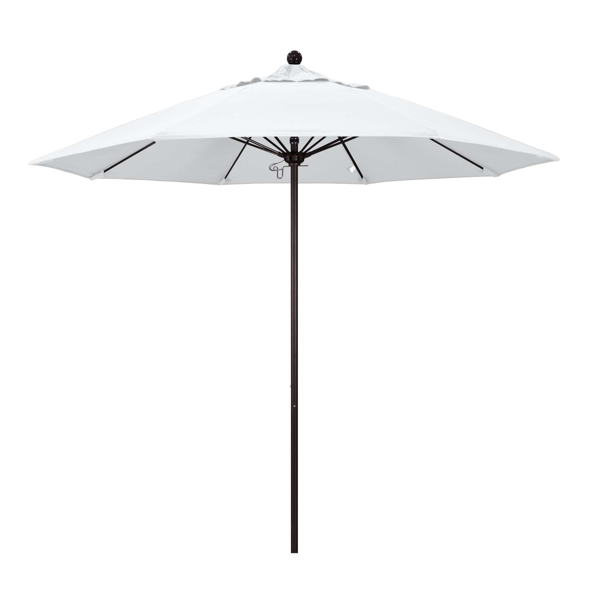 California Umbrellas Natural 9' Patio Umbrella Bronze Pole, Sunbrella Canopy CAL-ALTO908117-5404