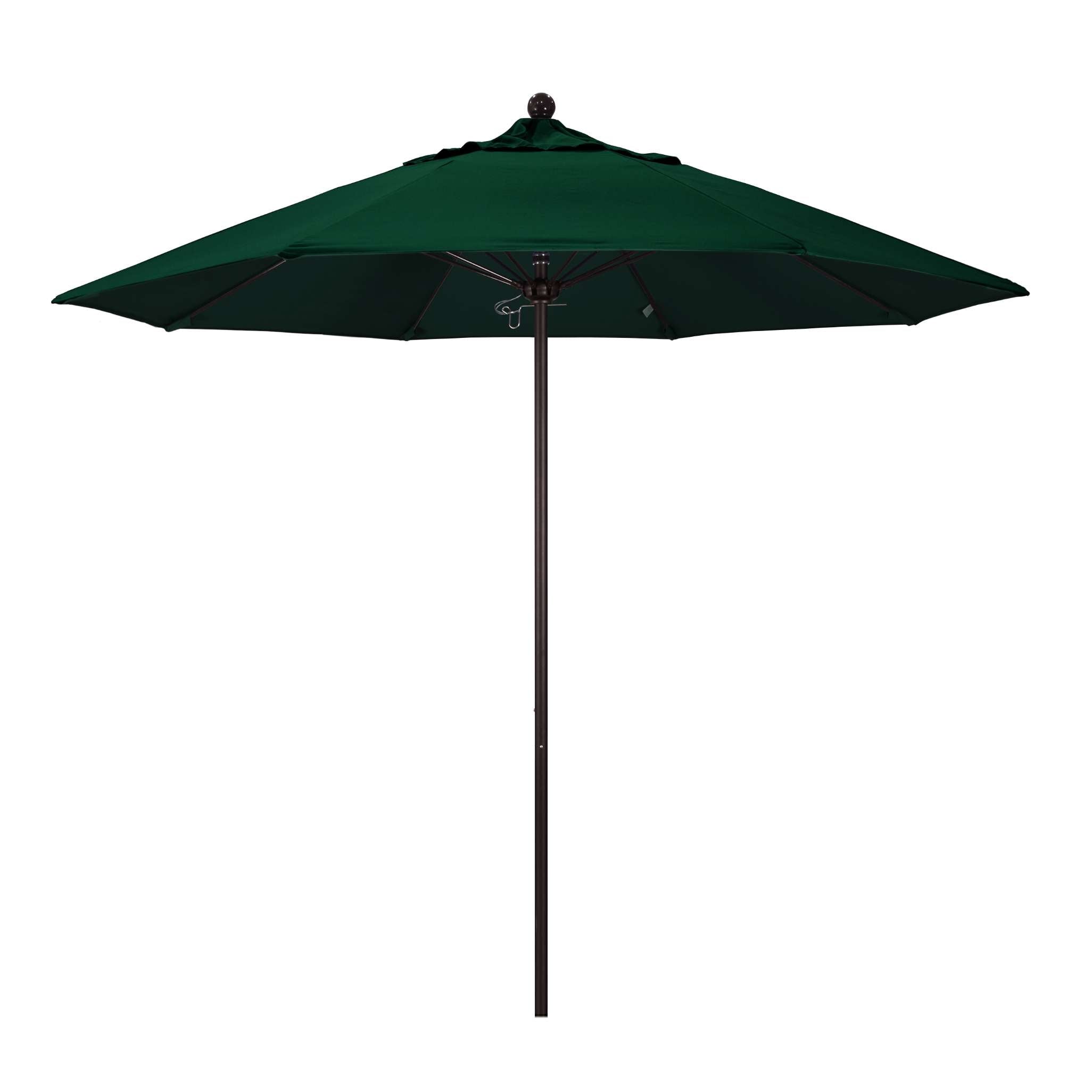 California Umbrellas Forest Green 9' Patio Umbrella Bronze Pole, Sunbrella Canopy CAL-ALTO908117-5446