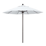 White 9' Patio Umbrella Bronze Pole, Olefin Canopy