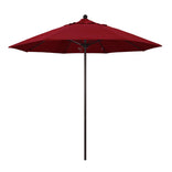 Red 9' Patio Umbrella Bronze Pole, Olefin Canopy