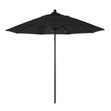 Black 9' Patio Umbrella Bronze Pole, Olefin Canopy